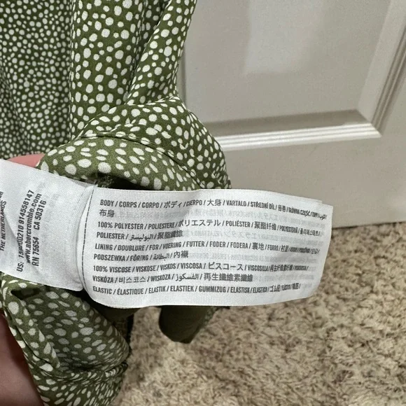 A&F Olive Mini Petite Dress. Y2K, Spring, Babydoll, Festival, Easter, Summer - Picture 8 of 9